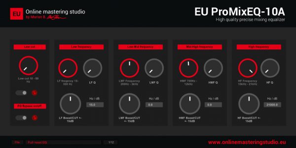 EU ProMixEQ-10A VST Freeware mixing equalizer